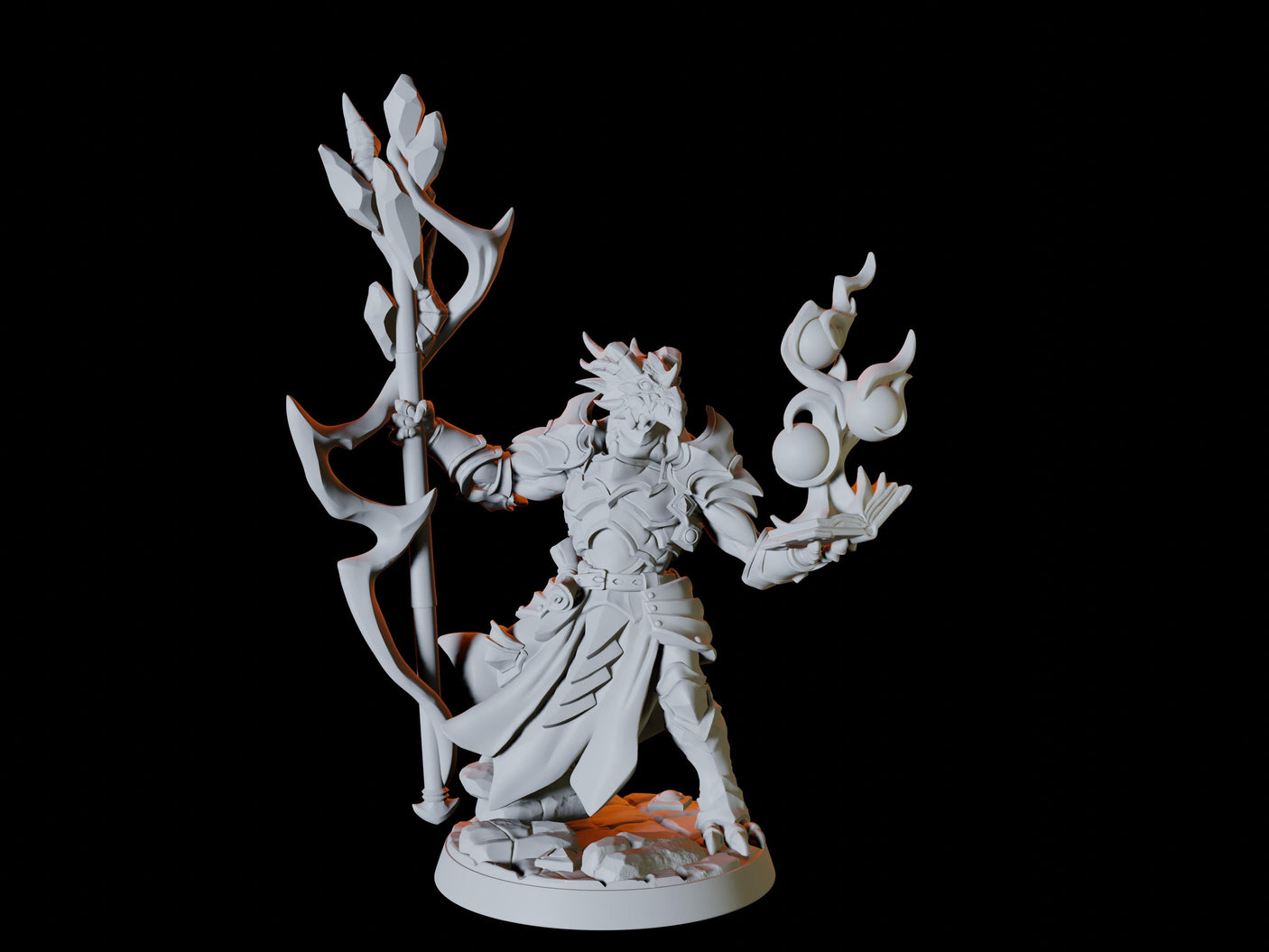 Dragonborn Sorcerer Miniature for Dungeons and Dragons, Pathfinder or other TTRPGs