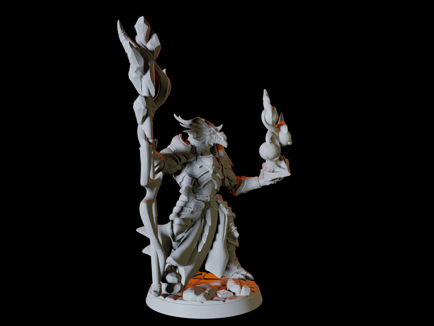 Dragonborn Sorcerer Miniature for Dungeons and Dragons, Pathfinder or other TTRPGs