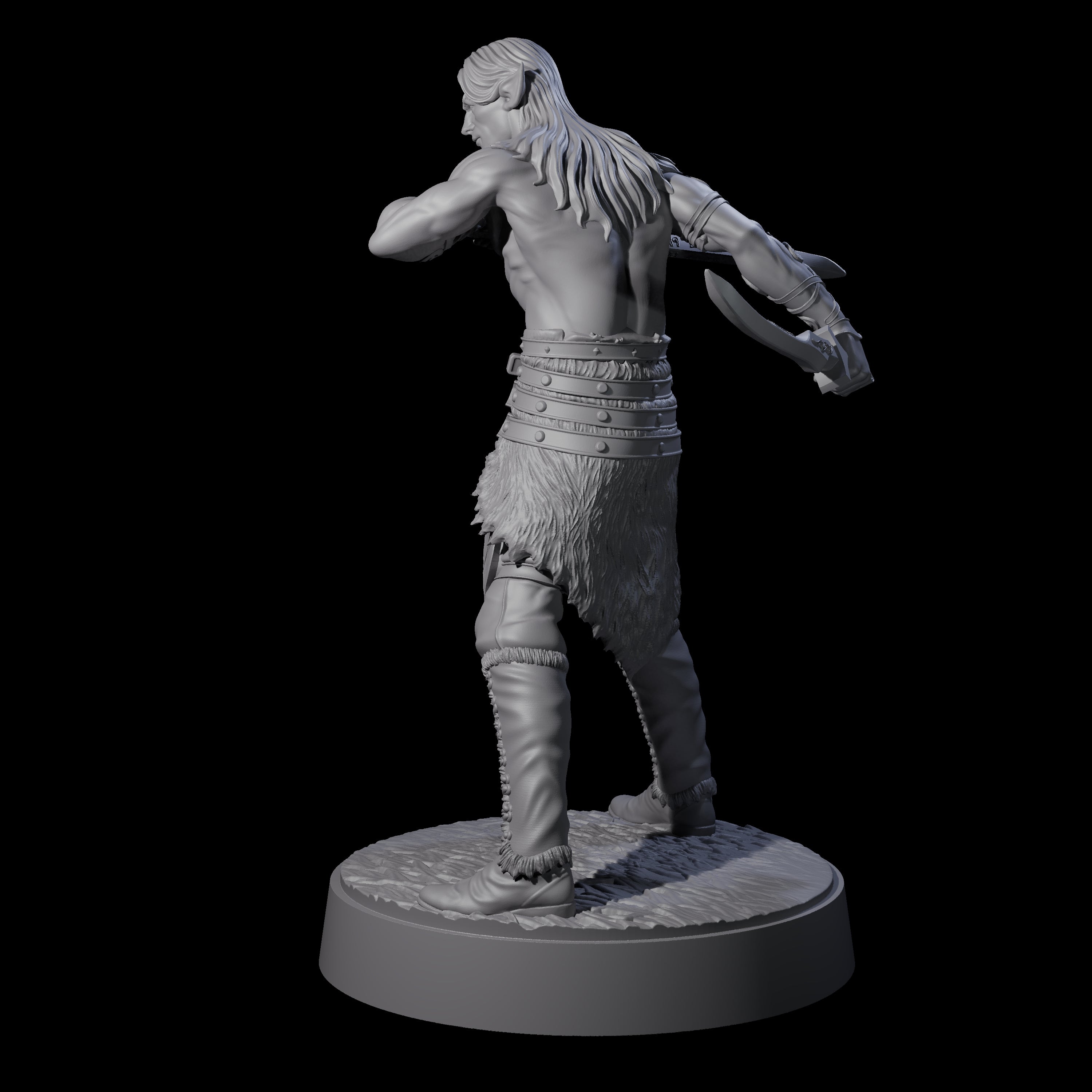 Dralfar - Grinning Blade Dancer Miniature for Dungeons and Dragons, Pathfinder or other TTRPGs