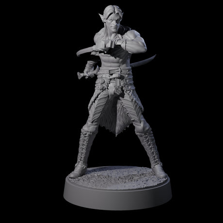 Dralfar - Grinning Blade Dancer Miniature for Dungeons and Dragons, Pathfinder or other TTRPGs