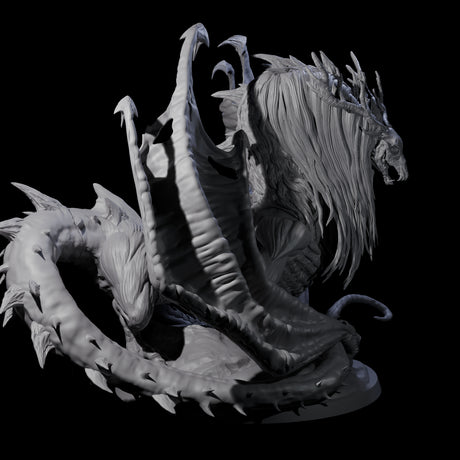 Dread Wendigo Dragon Miniature for Dungeons and Dragons, Pathfinder or other TTRPGs
