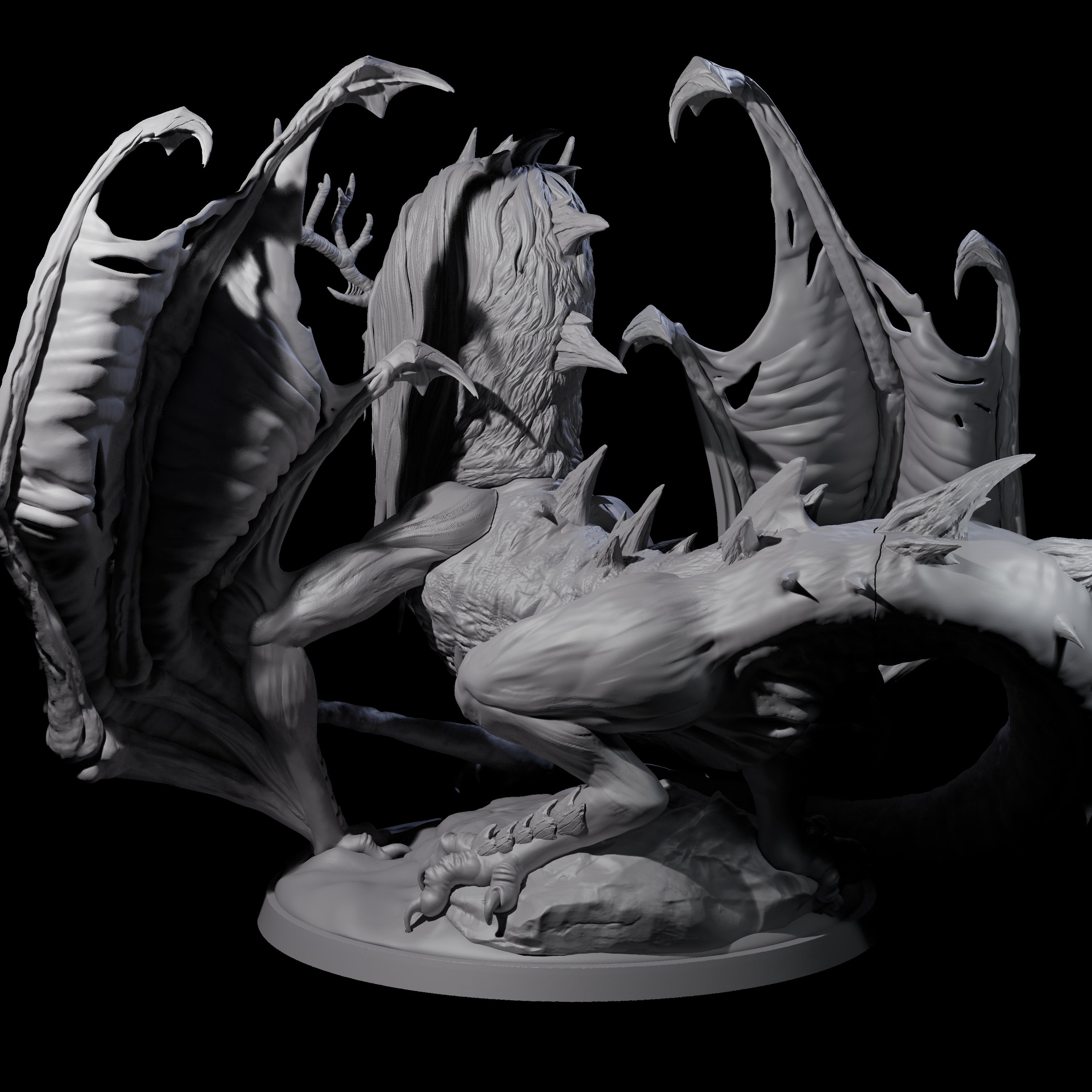Dread Wendigo Dragon Miniature for Dungeons and Dragons, Pathfinder or other TTRPGs