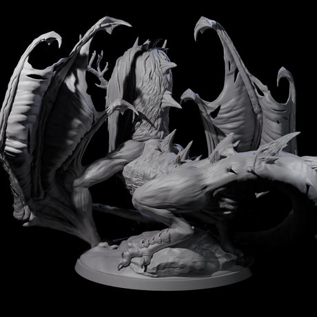 Dread Wendigo Dragon Miniature for Dungeons and Dragons, Pathfinder or other TTRPGs