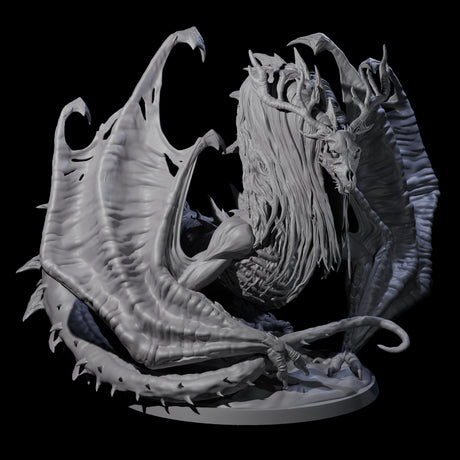 Dread Wendigo Dragon Miniature for Dungeons and Dragons, Pathfinder or other TTRPGs