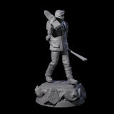 Dressed For The Weather Human Operative Miniature for Dungeons and Dragons, Pathfinder or other TTRPGs