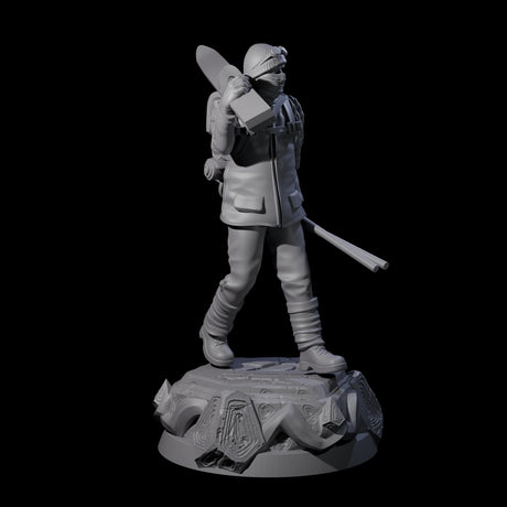 Dressed For The Weather Human Operative Miniature for Dungeons and Dragons, Pathfinder or other TTRPGs