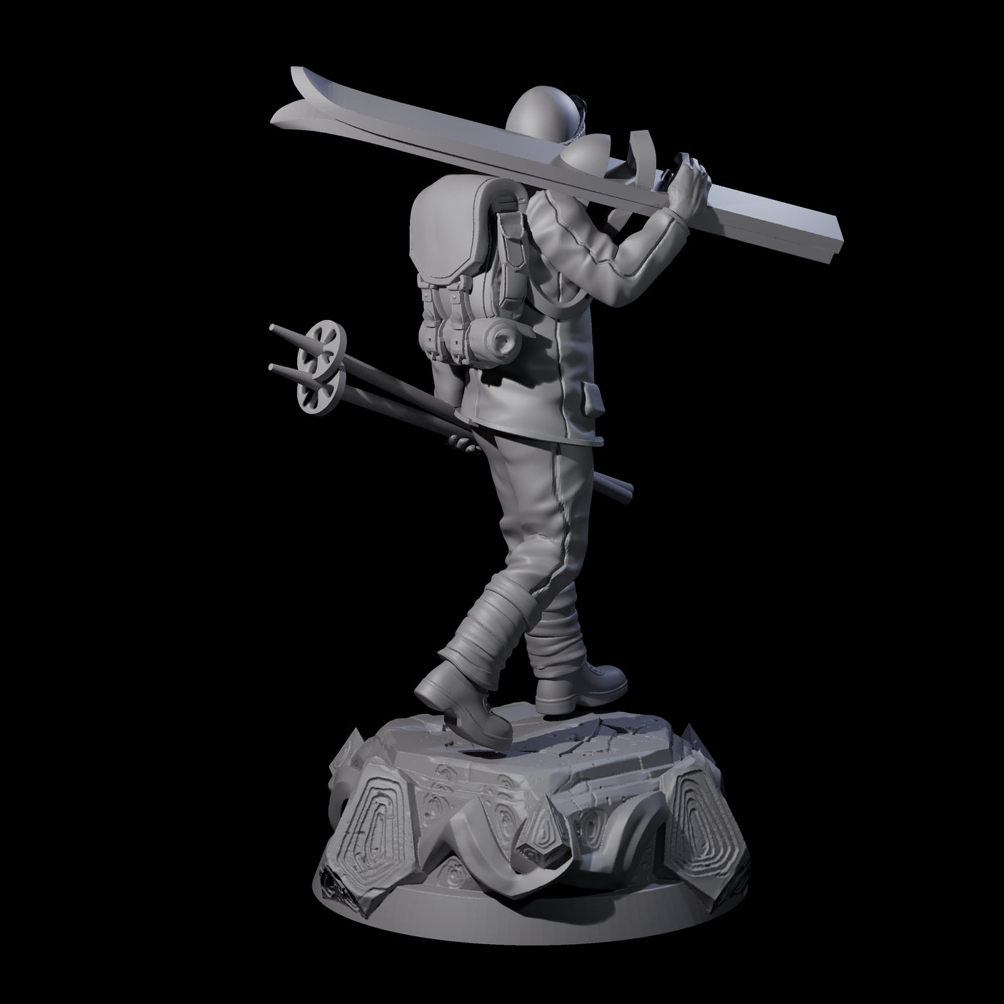 Dressed For The Weather Human Operative Miniature for Dungeons and Dragons, Pathfinder or other TTRPGs