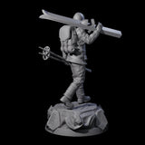 Dressed For The Weather Human Operative Miniature for Dungeons and Dragons, Pathfinder or other TTRPGs