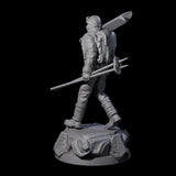 Dressed For The Weather Human Operative Miniature for Dungeons and Dragons, Pathfinder or other TTRPGs