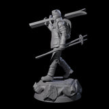 Dressed For The Weather Human Operative Miniature for Dungeons and Dragons, Pathfinder or other TTRPGs