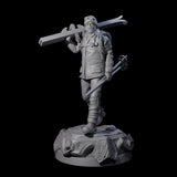 Dressed For The Weather Human Operative Miniature for Dungeons and Dragons, Pathfinder or other TTRPGs