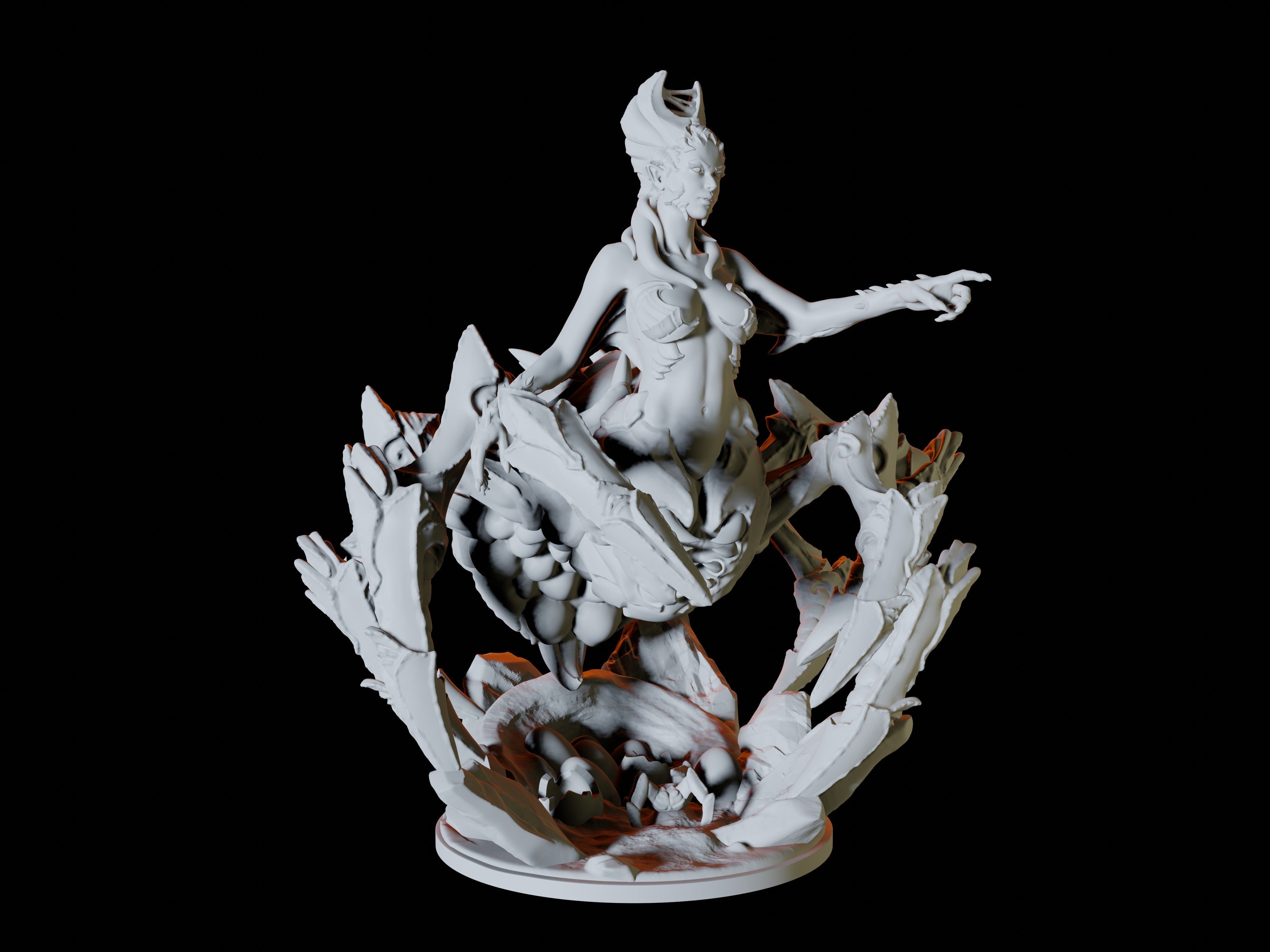 Drider Miniature for Dungeons and Dragons - Myth Forged