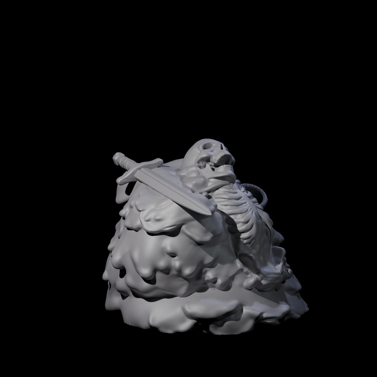 Dripping Gelatinous Mound Miniature for Dungeons and Dragons, Pathfinder or other TTRPGs