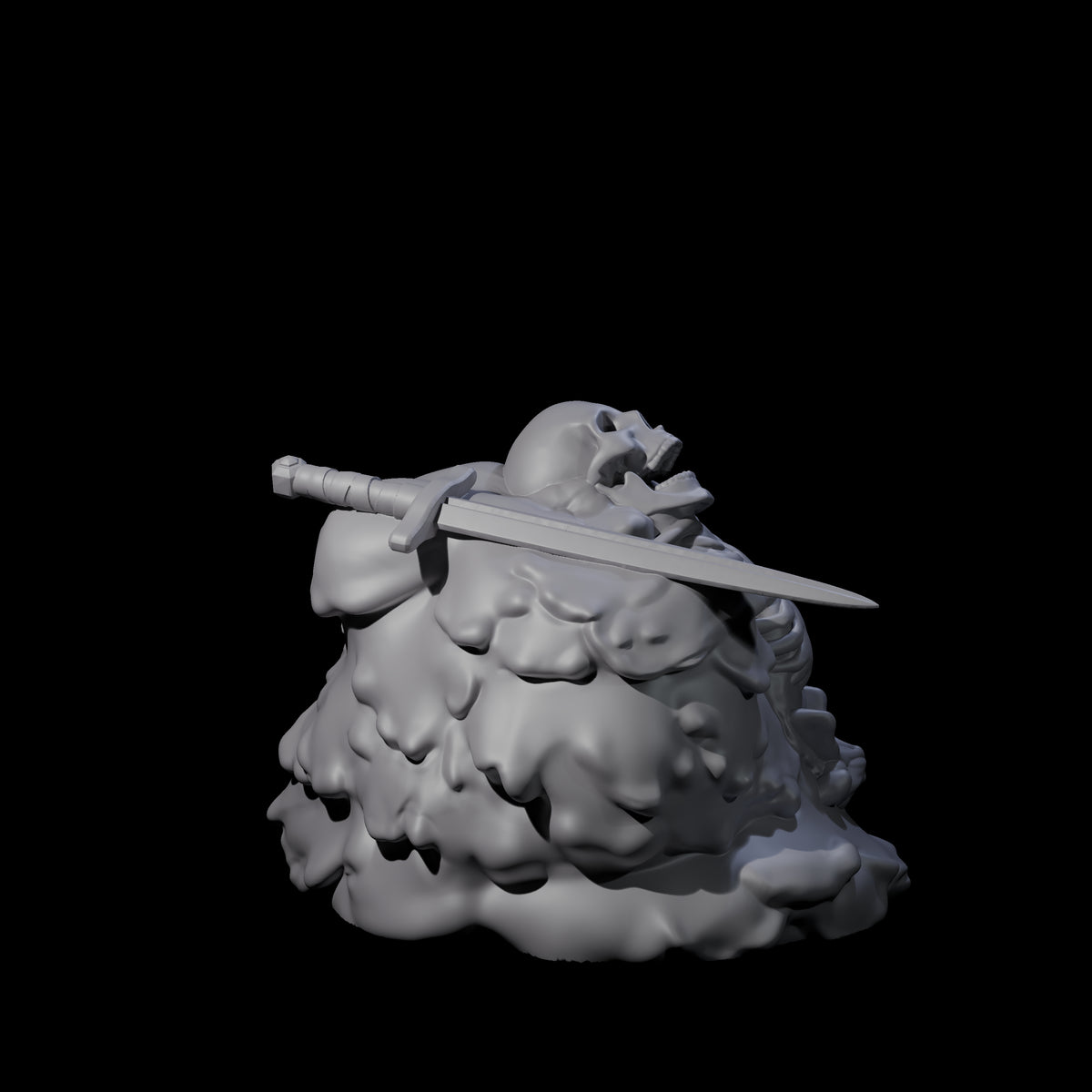 Dripping Gelatinous Mound Miniature for Dungeons and Dragons, Pathfinder or other TTRPGs