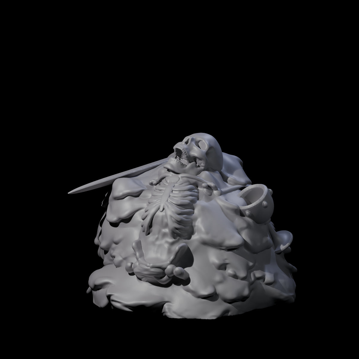 Dripping Gelatinous Mound Miniature for Dungeons and Dragons, Pathfinder or other TTRPGs