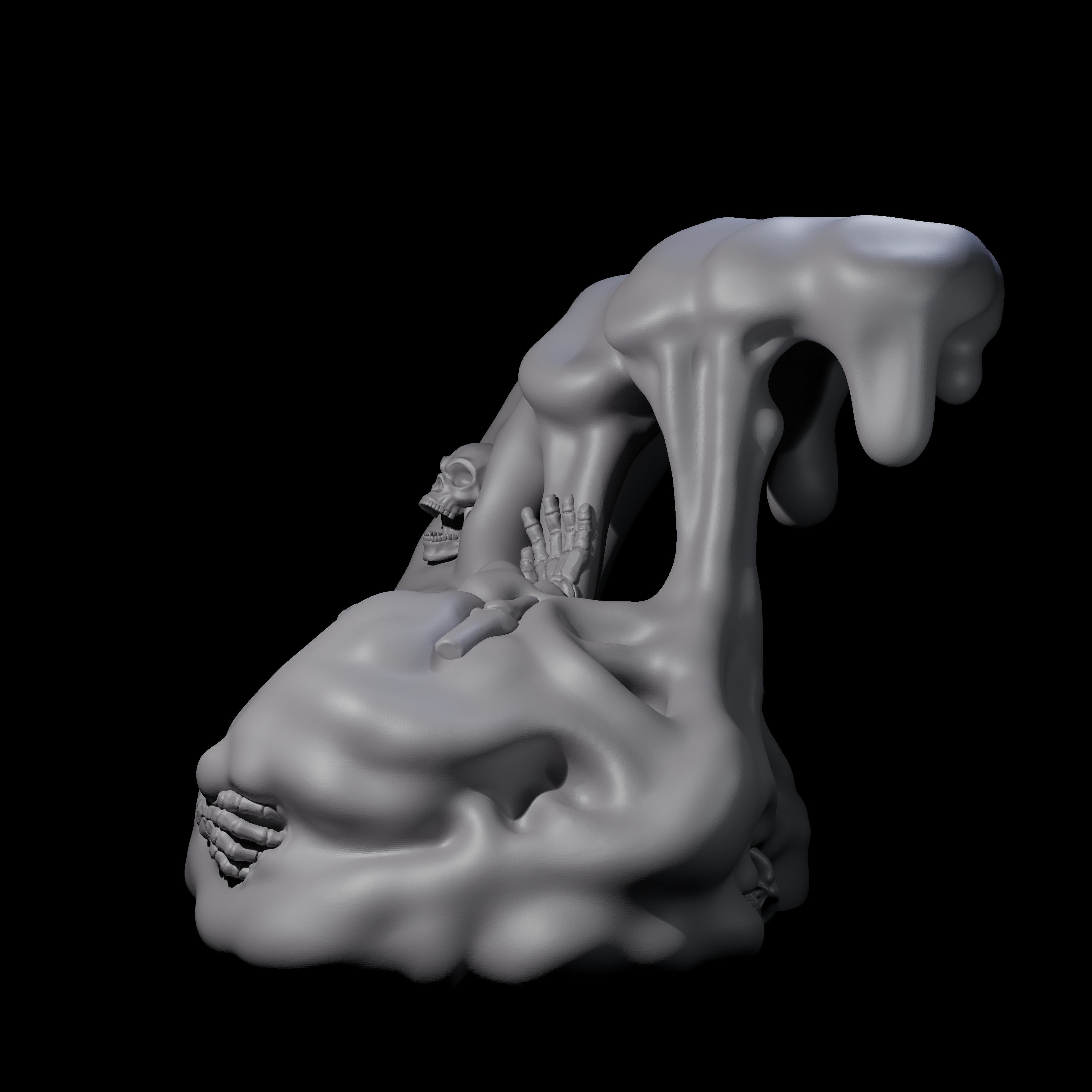 Dripping Ochre Jelly Miniature for Dungeons and Dragons, Pathfinder or other TTRPGs