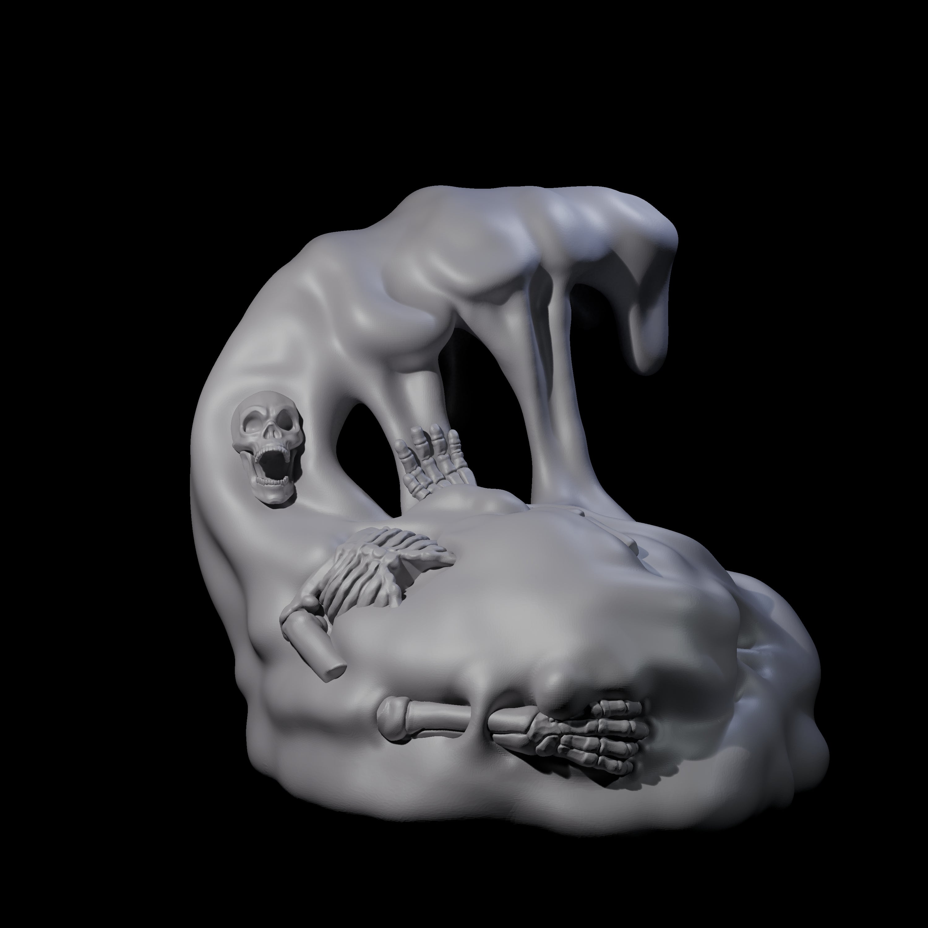 Dripping Ochre Jelly Miniature for Dungeons and Dragons, Pathfinder or other TTRPGs