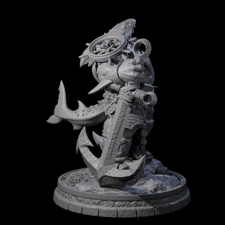 Dripping Sharkin B Miniature for Dungeons and Dragons, Pathfinder or other TTRPGs