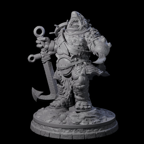 Dripping Sharkin B Miniature for Dungeons and Dragons, Pathfinder or other TTRPGs