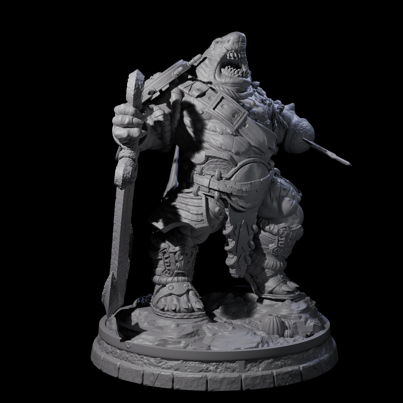 Dripping Sharkin B Miniature for Dungeons and Dragons, Pathfinder or other TTRPGs