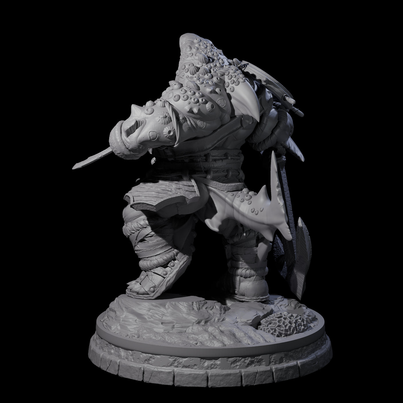 Dripping Sharkin B Miniature for Dungeons and Dragons, Pathfinder or other TTRPGs