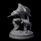 Dripping Sharkin B Miniature for Dungeons and Dragons, Pathfinder or other TTRPGs