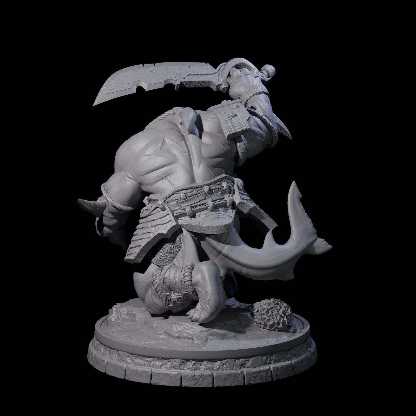 Dripping Sharkin C Miniature for Dungeons and Dragons, Pathfinder or other TTRPGs