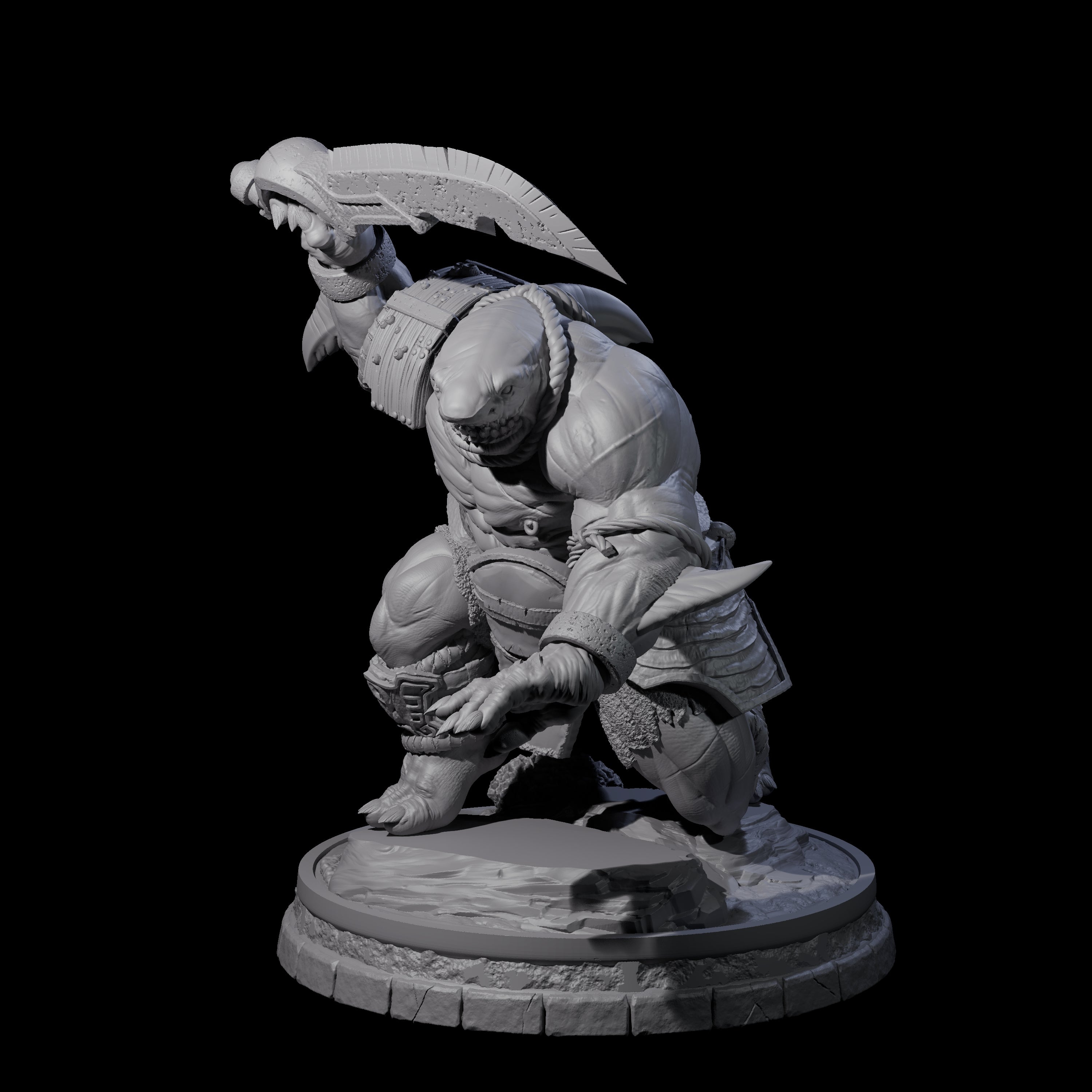 Dripping Sharkin C Miniature for Dungeons and Dragons, Pathfinder or other TTRPGs