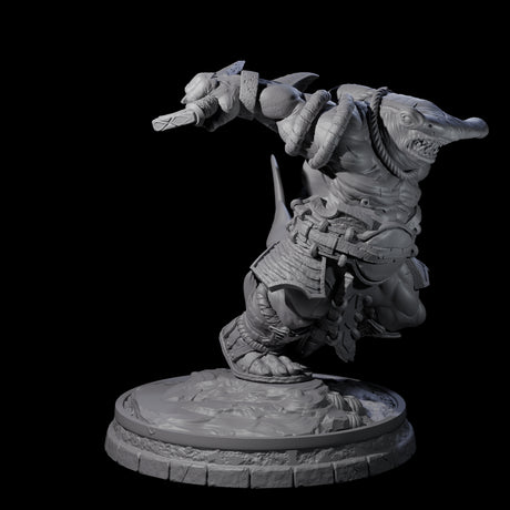 Dripping Sharkin D Miniature for Dungeons and Dragons, Pathfinder or other TTRPGs