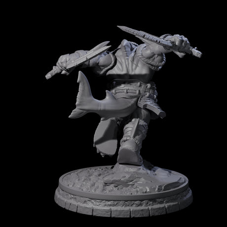 Dripping Sharkin D Miniature for Dungeons and Dragons, Pathfinder or other TTRPGs
