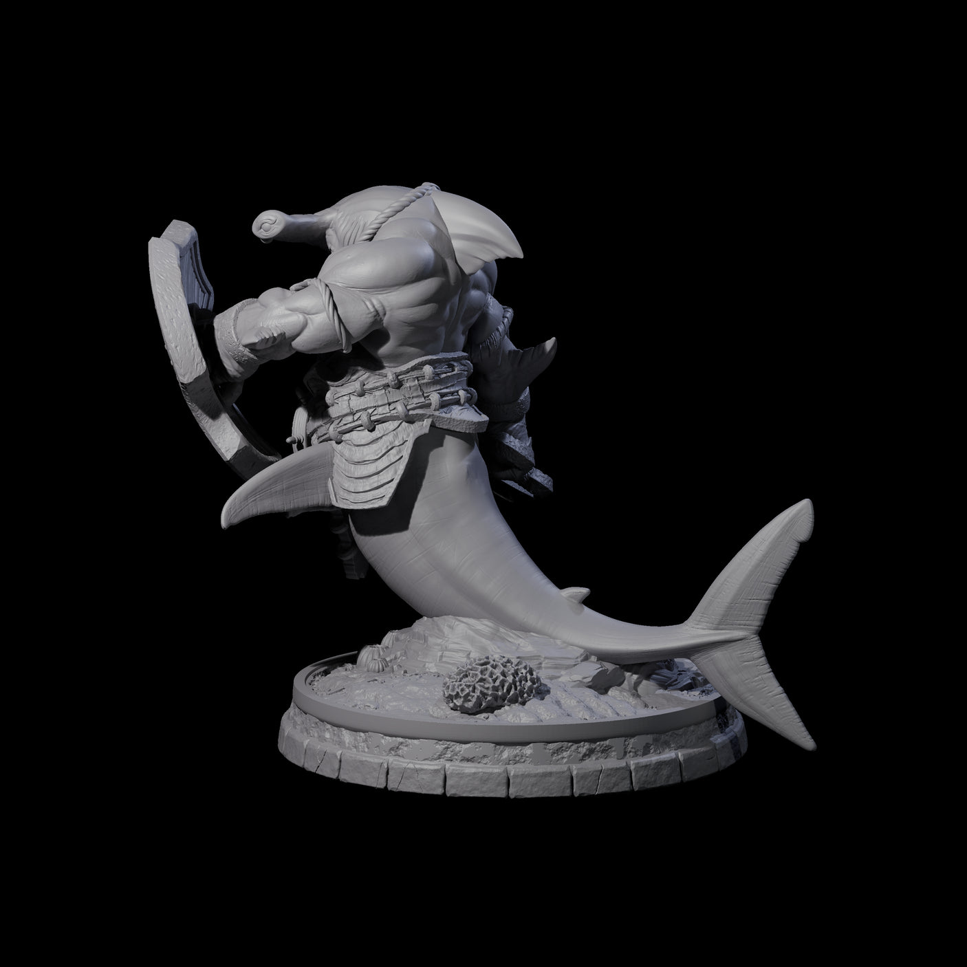 Dripping Sharkin E Miniature for Dungeons and Dragons, Pathfinder or other TTRPGs