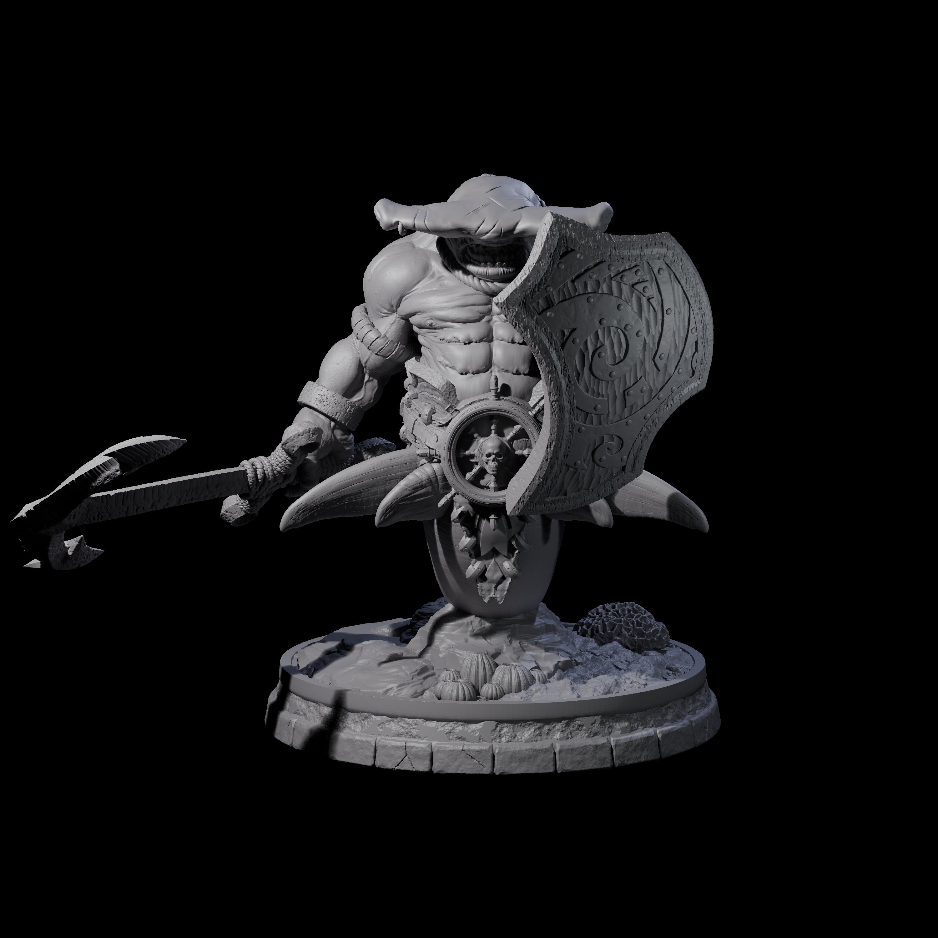 Dripping Sharkin E Miniature for Dungeons and Dragons, Pathfinder or other TTRPGs