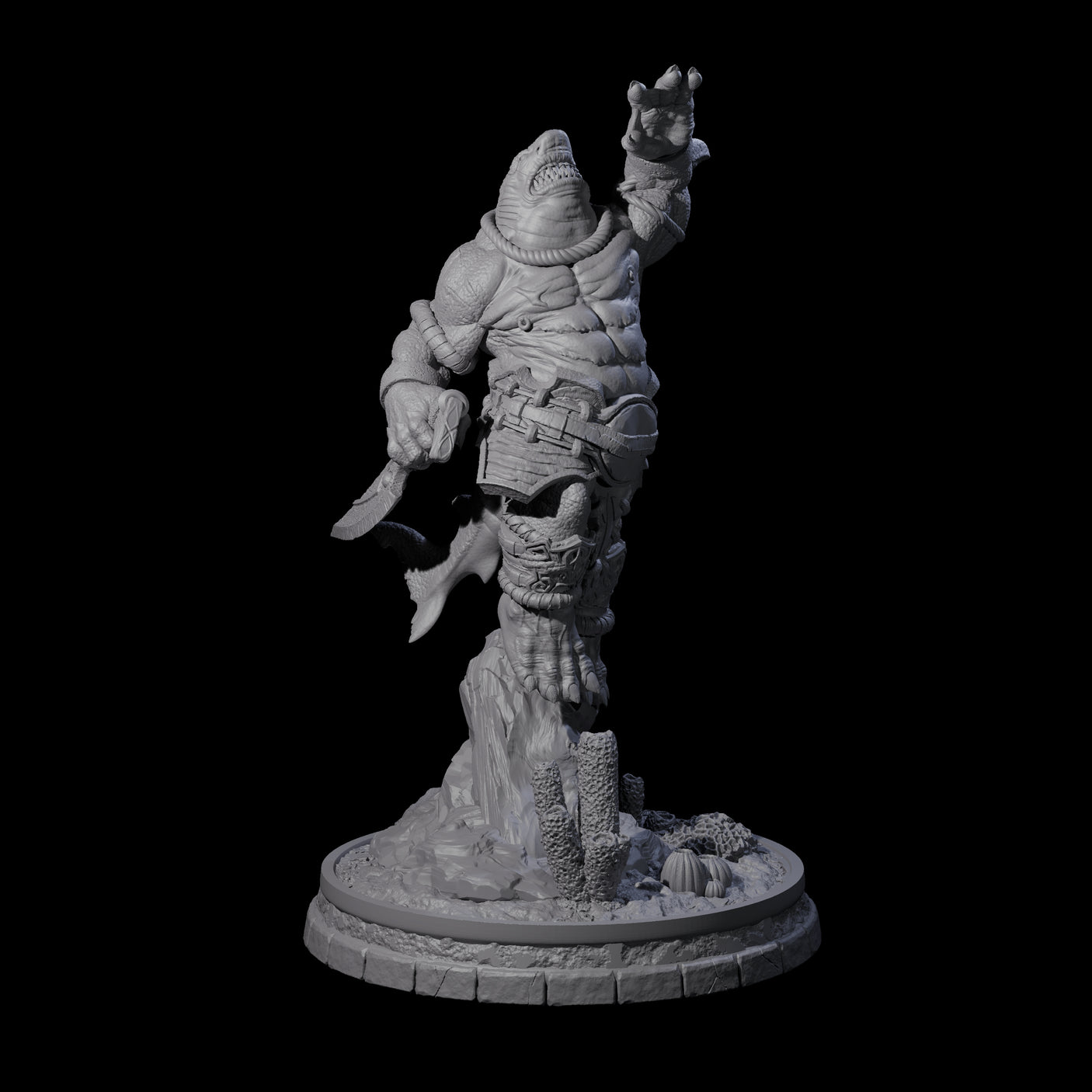 Dripping Sharkin F Miniature for Dungeons and Dragons, Pathfinder or other TTRPGs