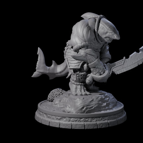 Dripping Sharkin G Miniature for Dungeons and Dragons, Pathfinder or other TTRPGs