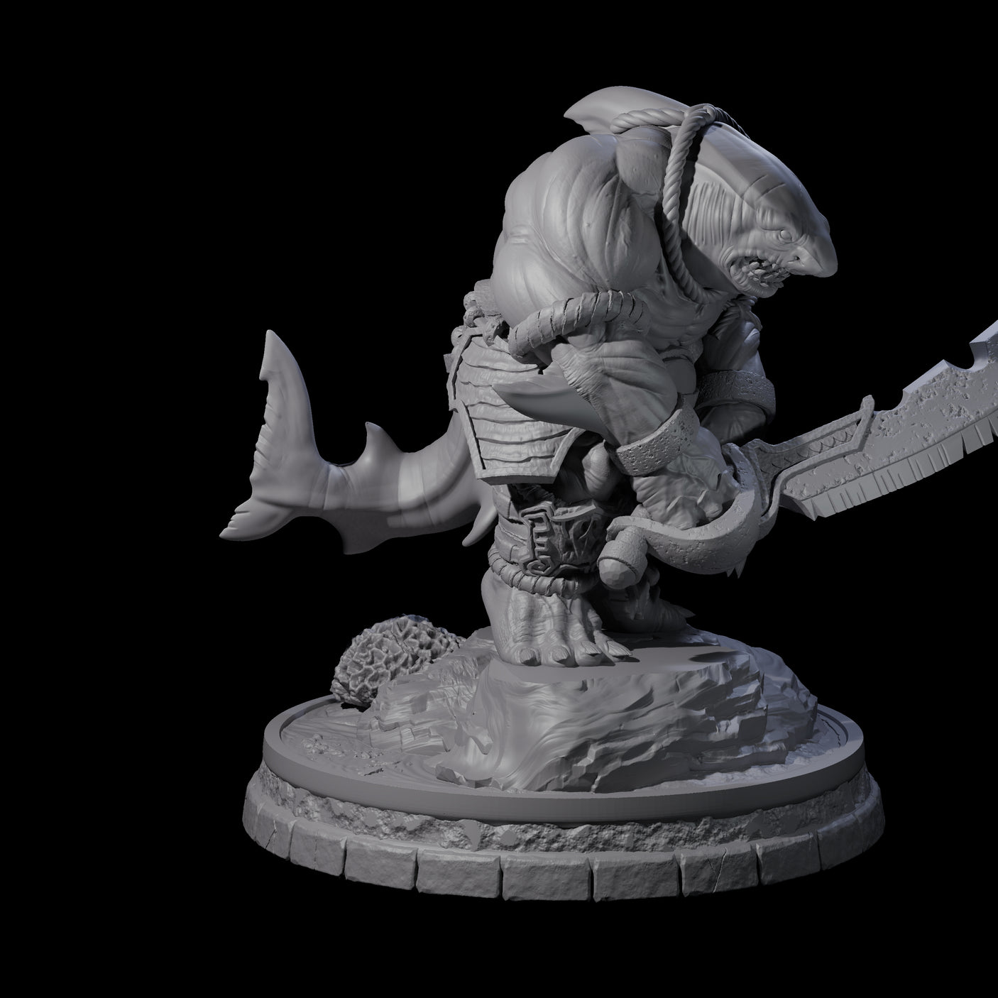 Dripping Sharkin G Miniature for Dungeons and Dragons, Pathfinder or other TTRPGs