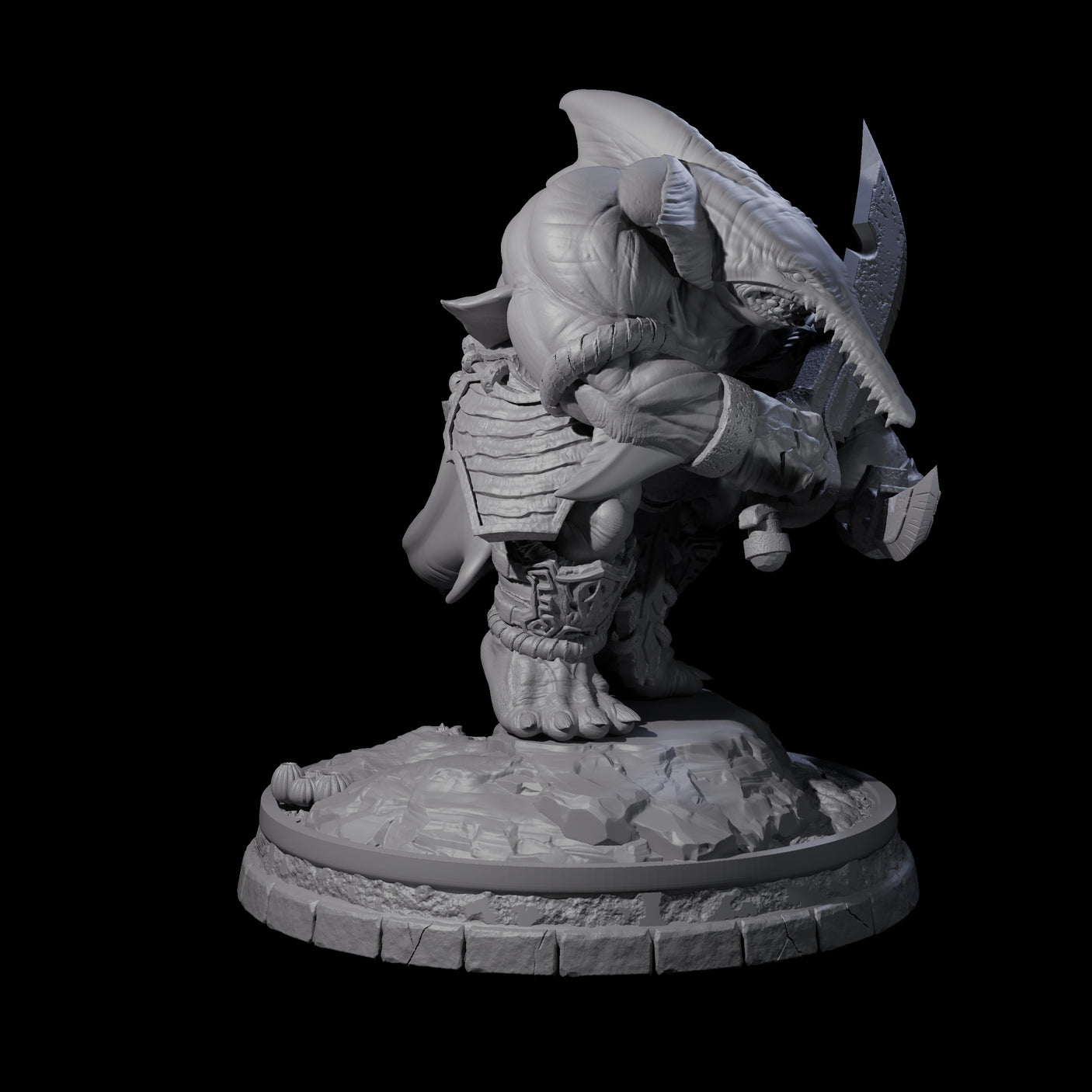 Dripping Sharkin H Miniature for Dungeons and Dragons, Pathfinder or other TTRPGs