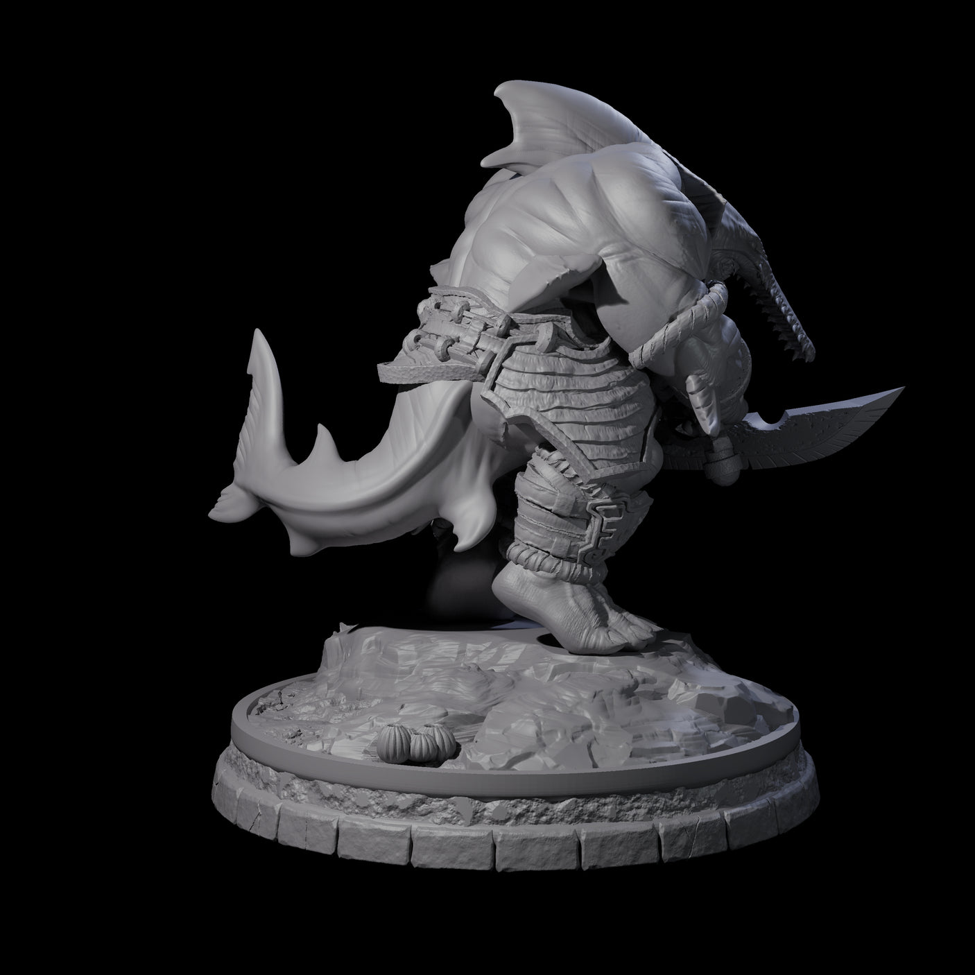 Dripping Sharkin H Miniature for Dungeons and Dragons, Pathfinder or other TTRPGs
