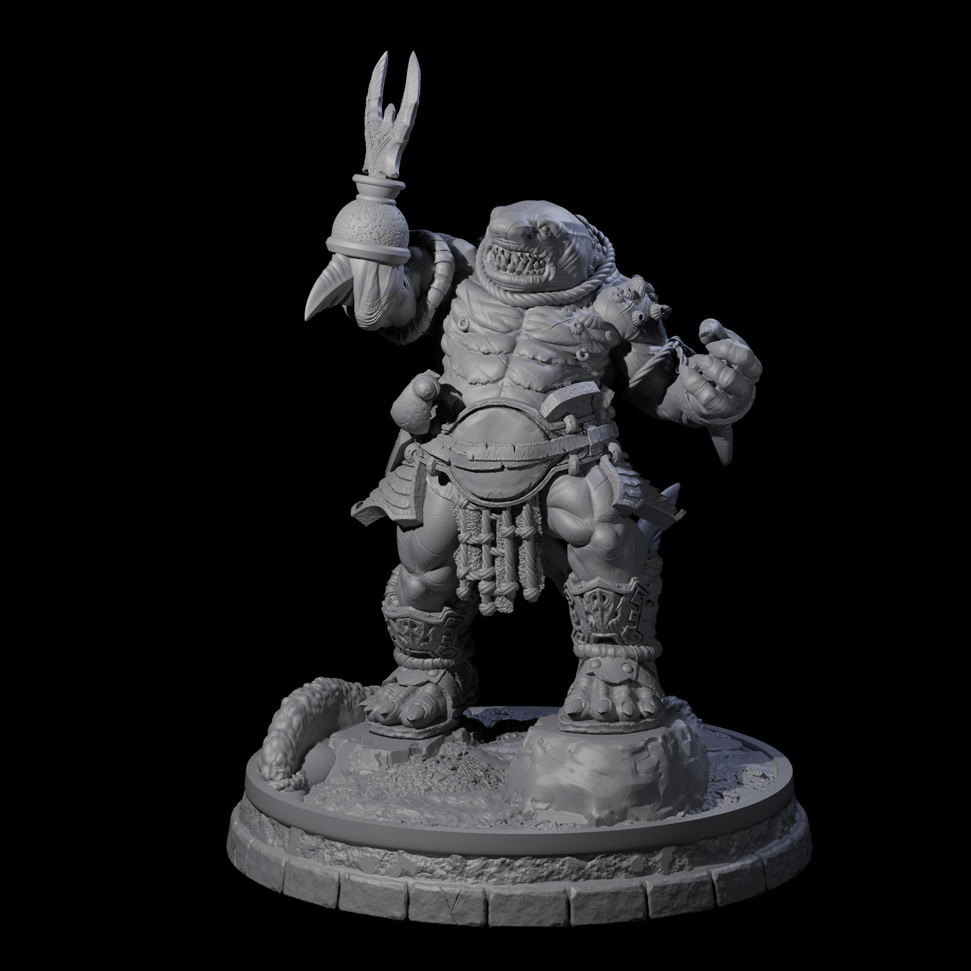 Dripping Sharkin I Miniature for Dungeons and Dragons, Pathfinder or other TTRPGs