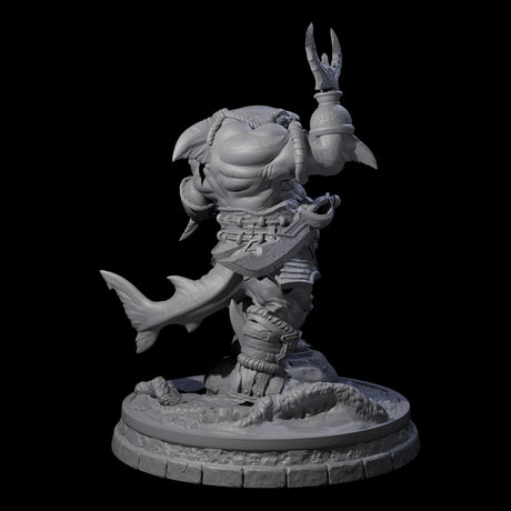 Dripping Sharkin I Miniature for Dungeons and Dragons, Pathfinder or other TTRPGs