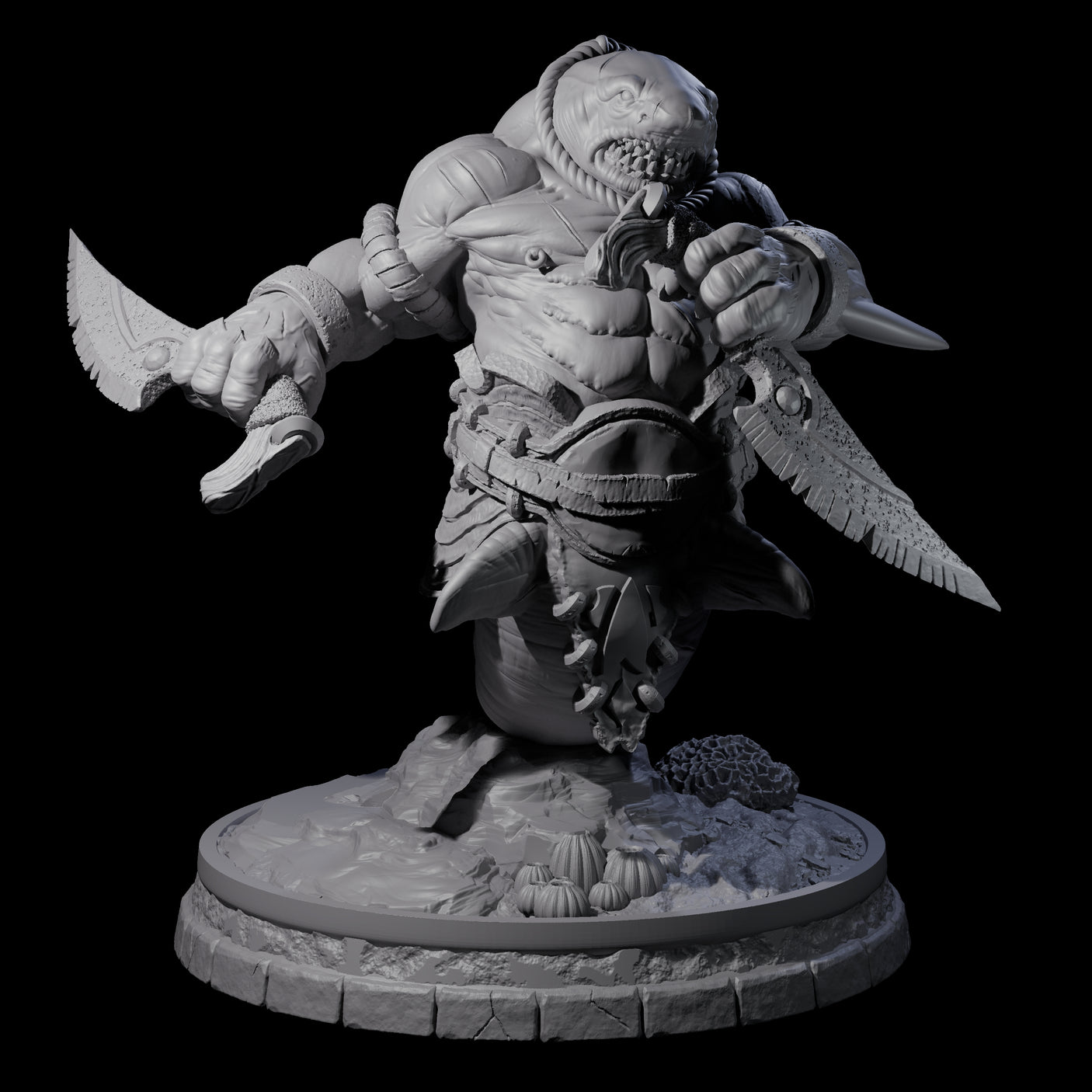 Dripping Sharkin J Miniature for Dungeons and Dragons, Pathfinder or other TTRPGs