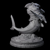Dripping Sharkin J Miniature for Dungeons and Dragons, Pathfinder or other TTRPGs