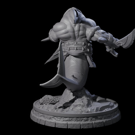 Dripping Sharkin J Miniature for Dungeons and Dragons, Pathfinder or other TTRPGs
