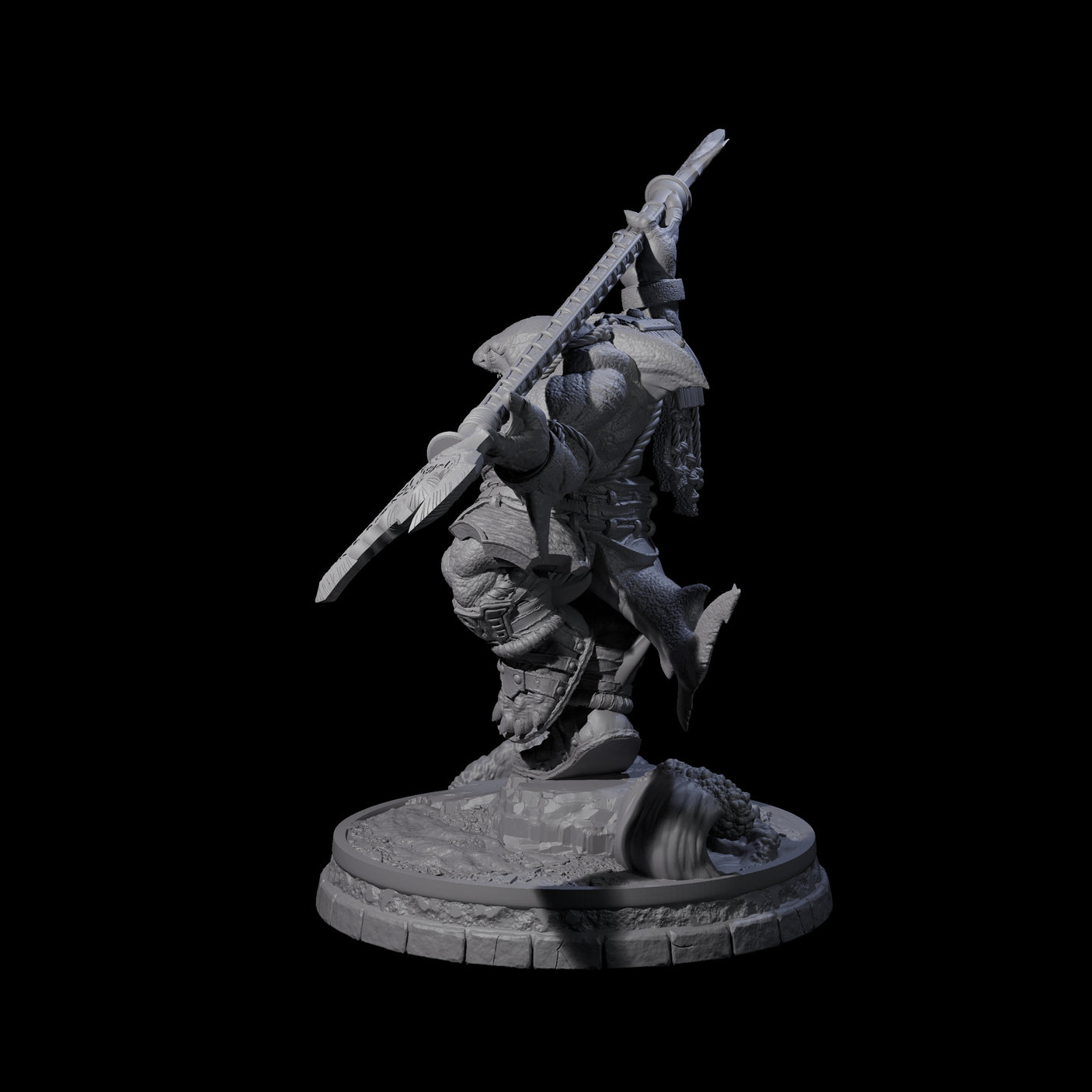 Dripping Sharkin K Miniature for Dungeons and Dragons, Pathfinder or other TTRPGs