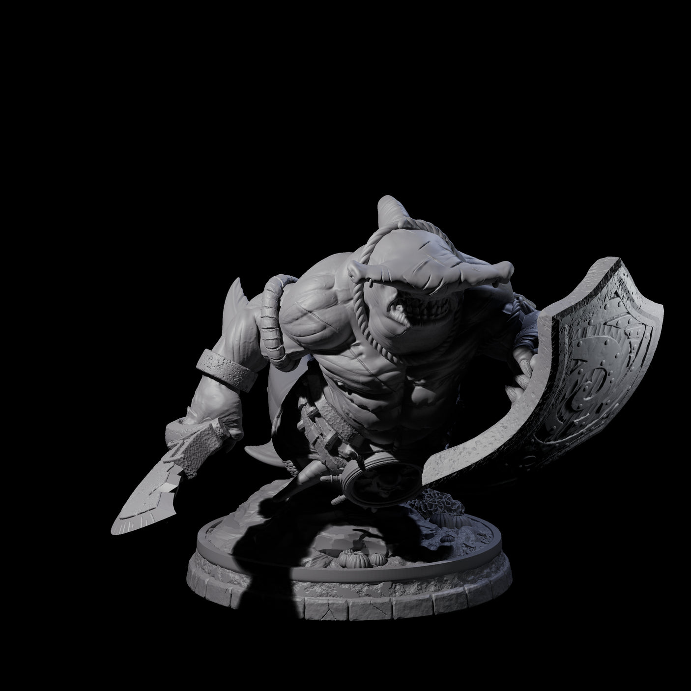 Dripping Sharkin M Miniature for Dungeons and Dragons, Pathfinder or other TTRPGs