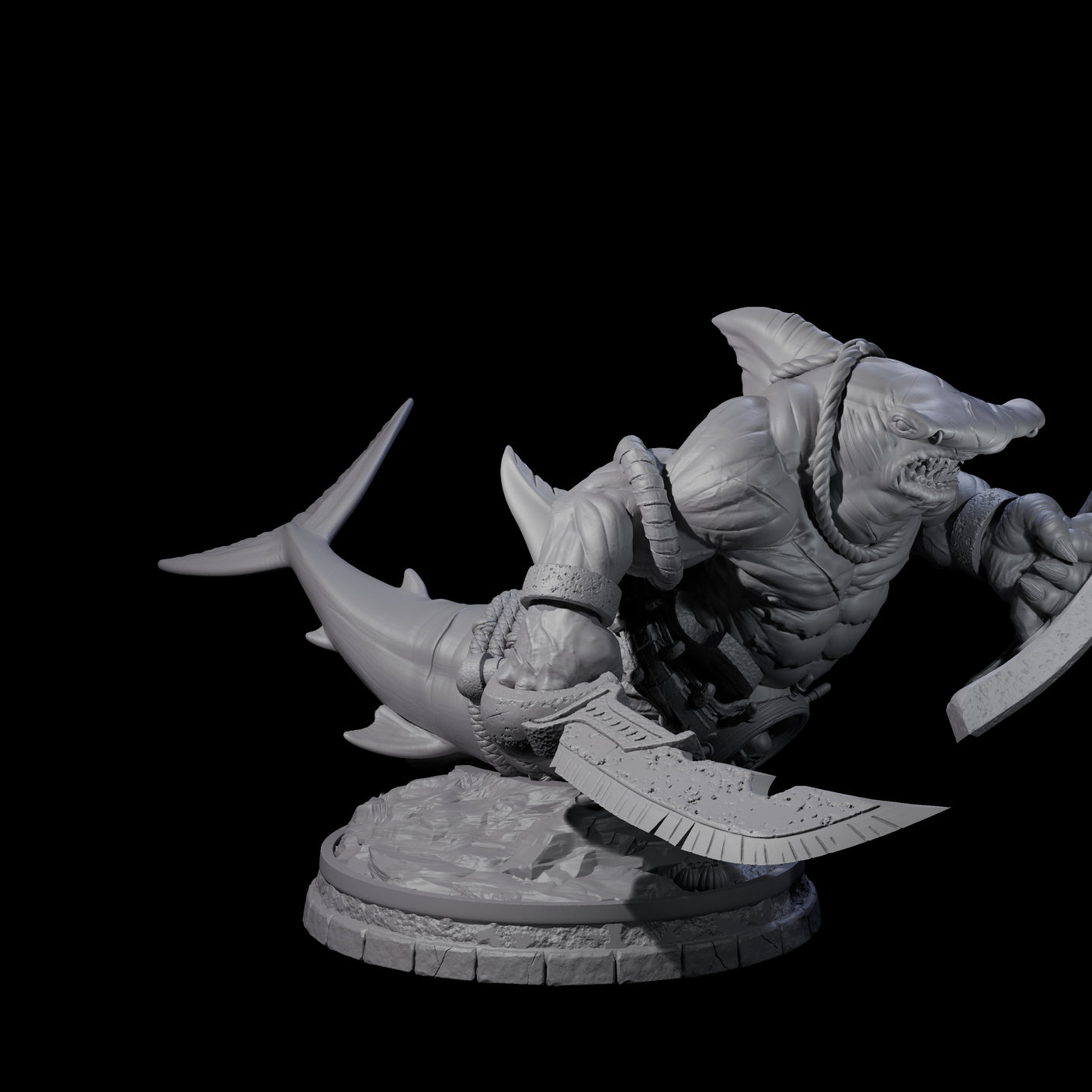 Dripping Sharkin M Miniature for Dungeons and Dragons, Pathfinder or other TTRPGs