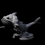 Dripping Sharkin M Miniature for Dungeons and Dragons, Pathfinder or other TTRPGs