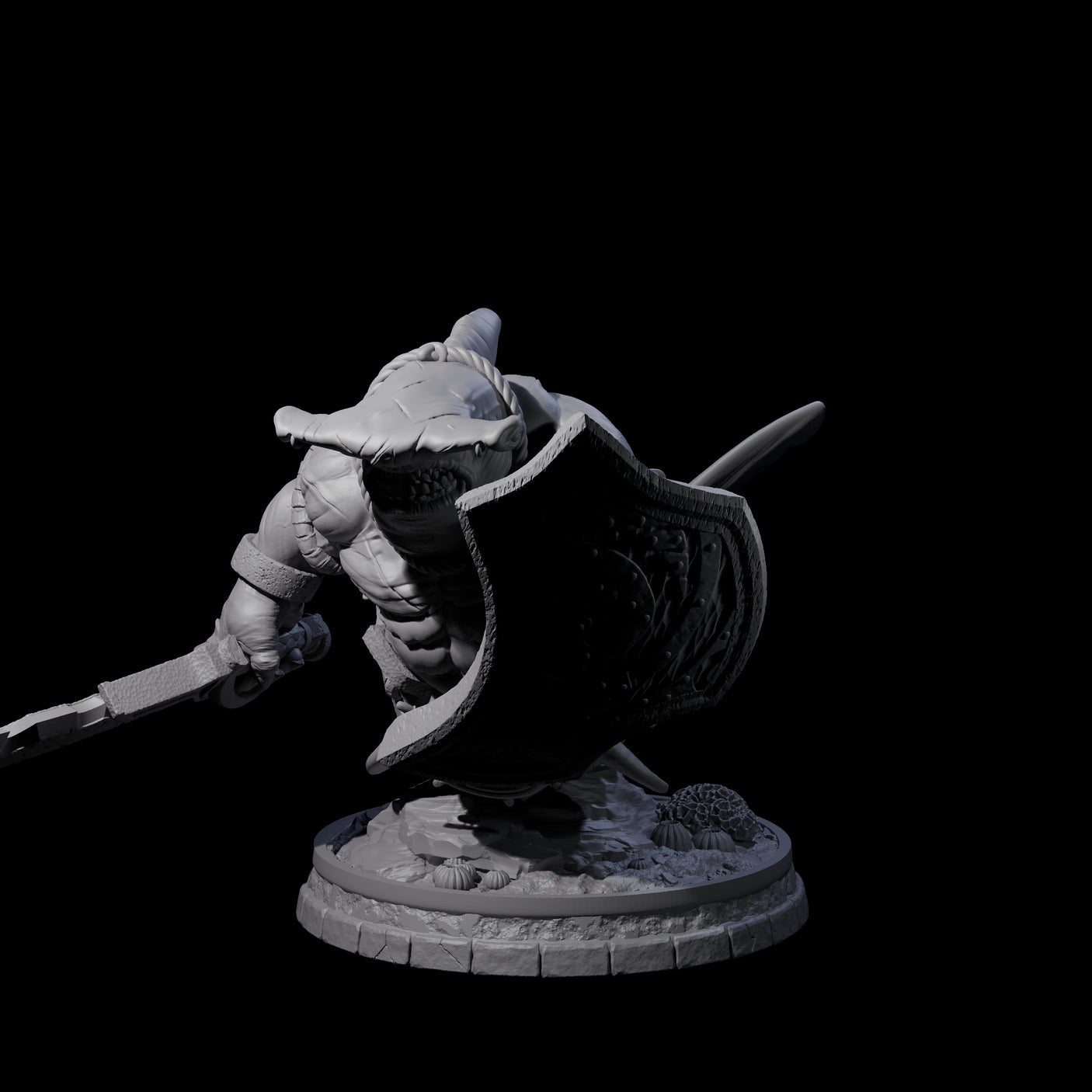 Dripping Sharkin M Miniature for Dungeons and Dragons, Pathfinder or other TTRPGs