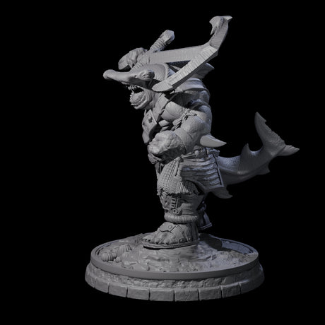 Dripping Sharkin N Miniature for Dungeons and Dragons, Pathfinder or other TTRPGs