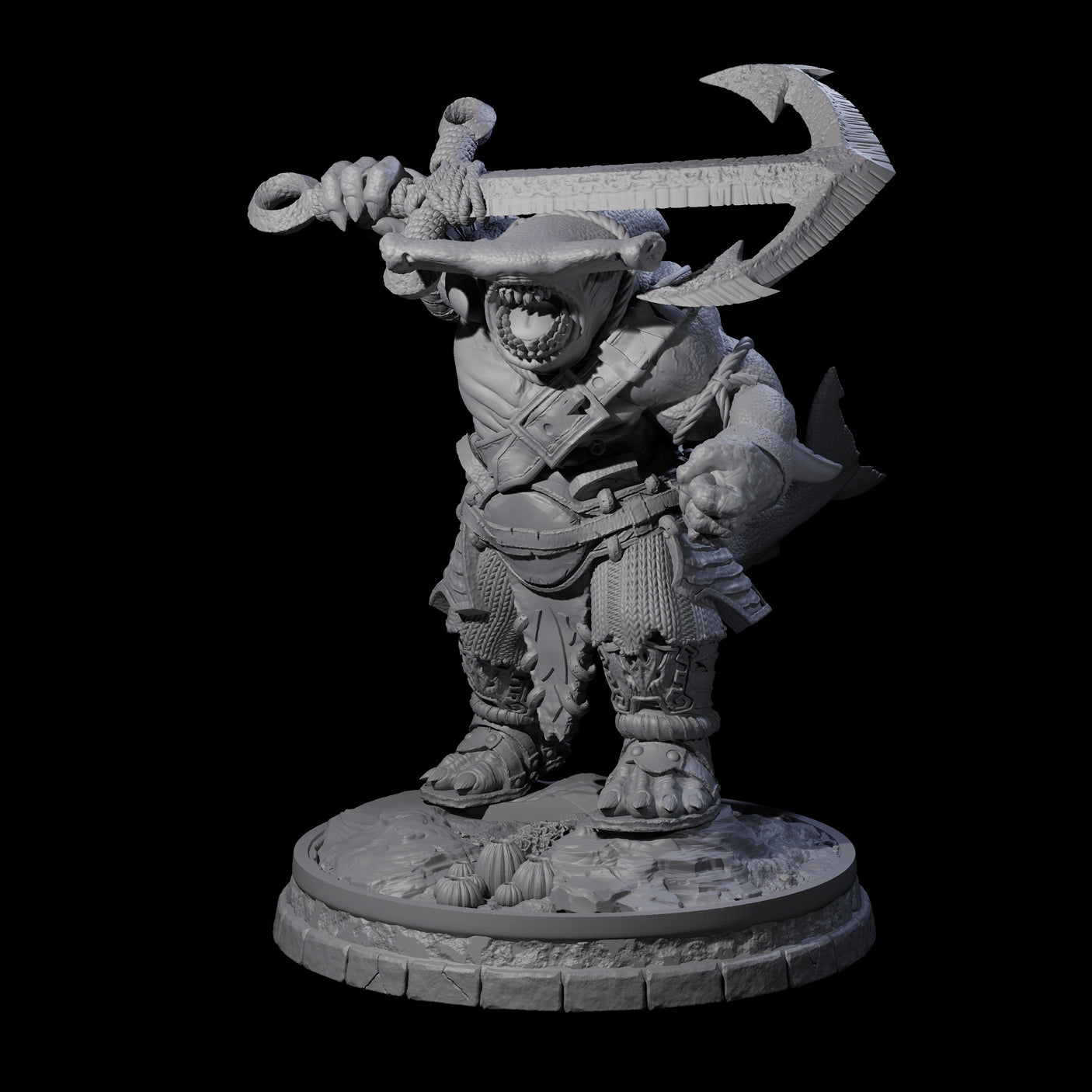 Dripping Sharkin N Miniature for Dungeons and Dragons, Pathfinder or other TTRPGs