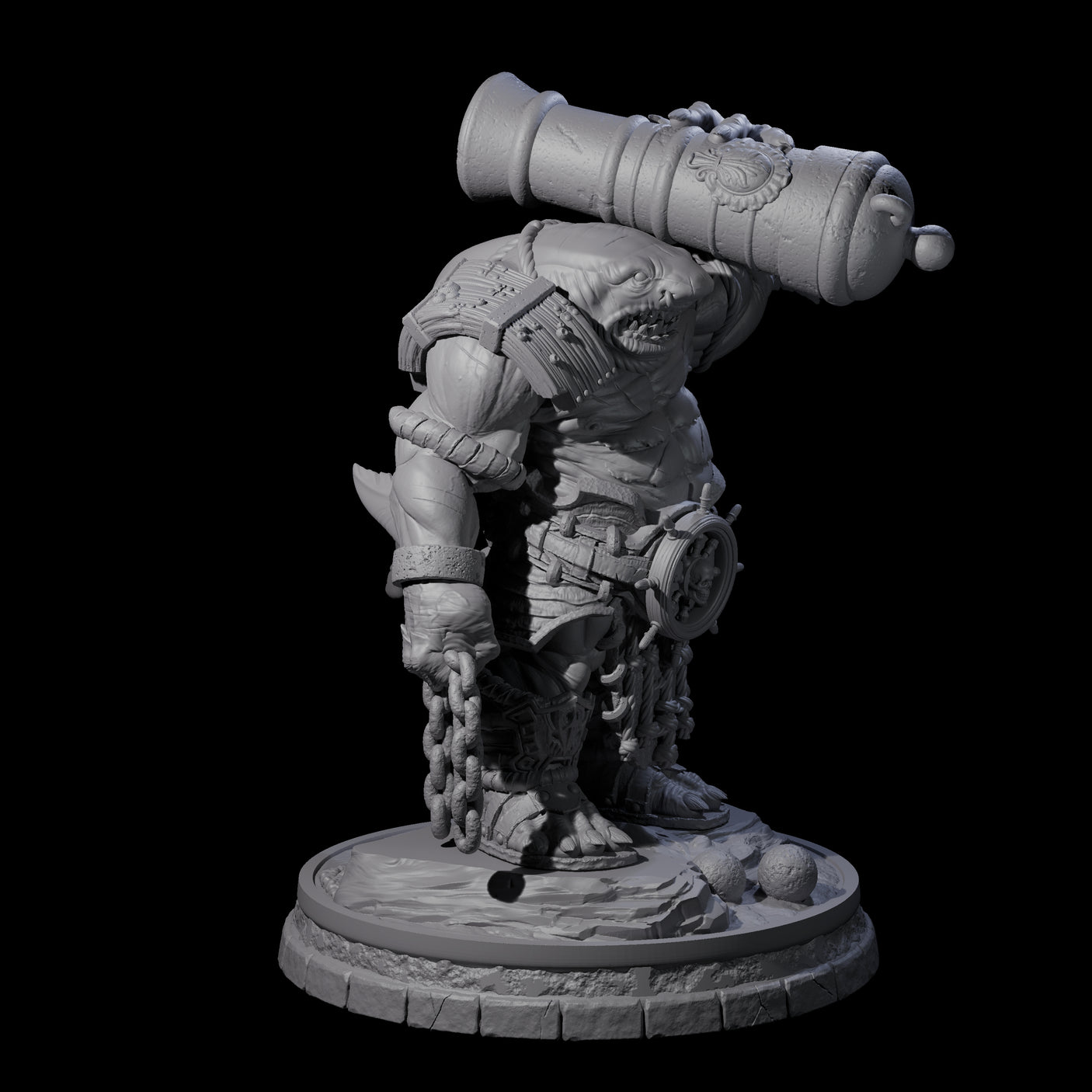 Dripping Sharkin O Miniature for Dungeons and Dragons, Pathfinder or other TTRPGs
